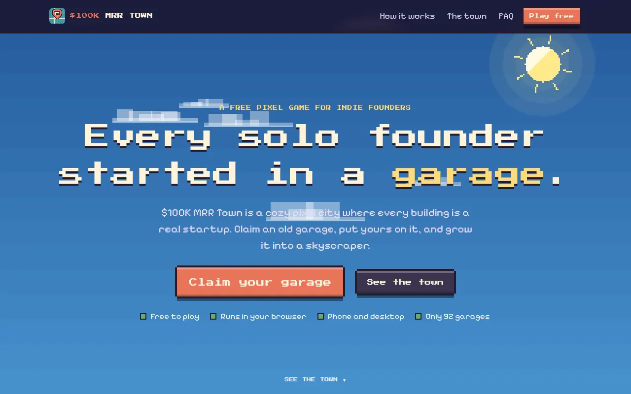 Homepage of 100kmrr.town
