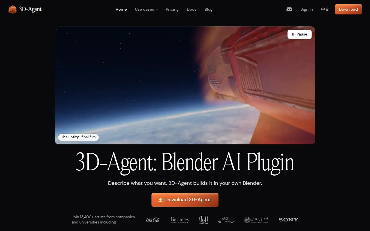 Homepage of 3d-agent.com