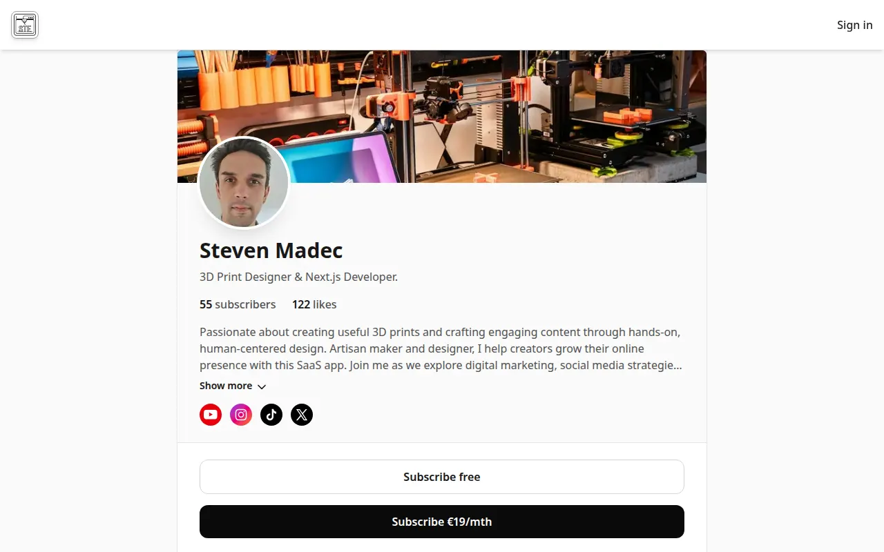 Homepage of 3dprint-ste.com