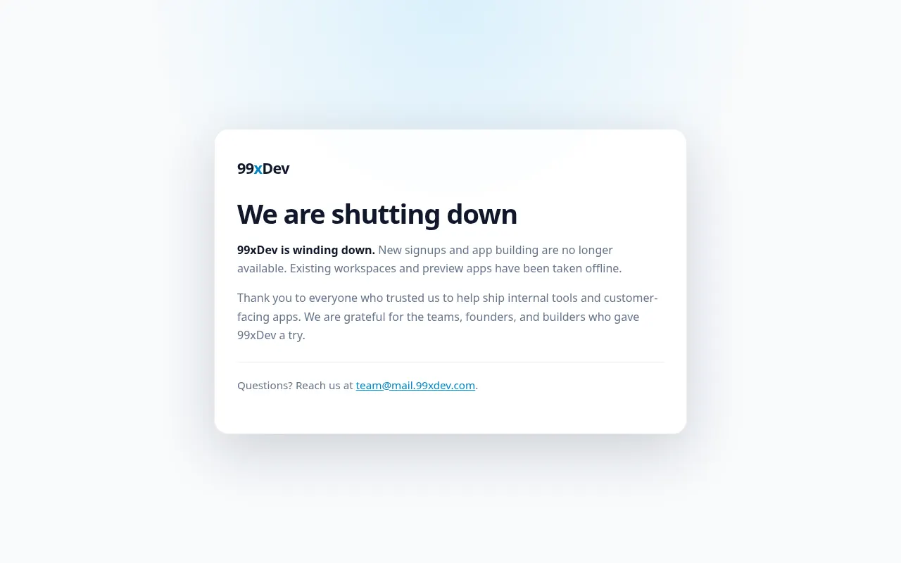 Homepage of 99xdev.com