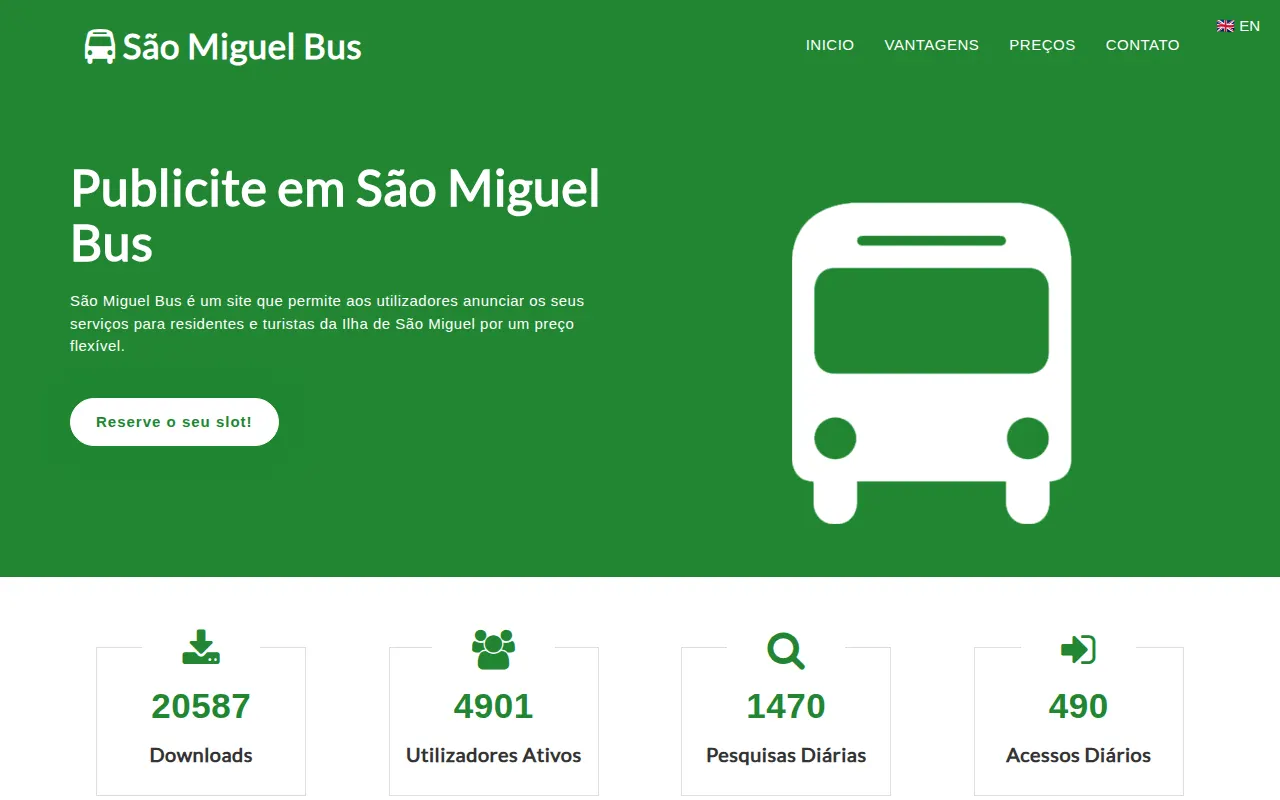 Homepage of ad.saomiguelbus.com