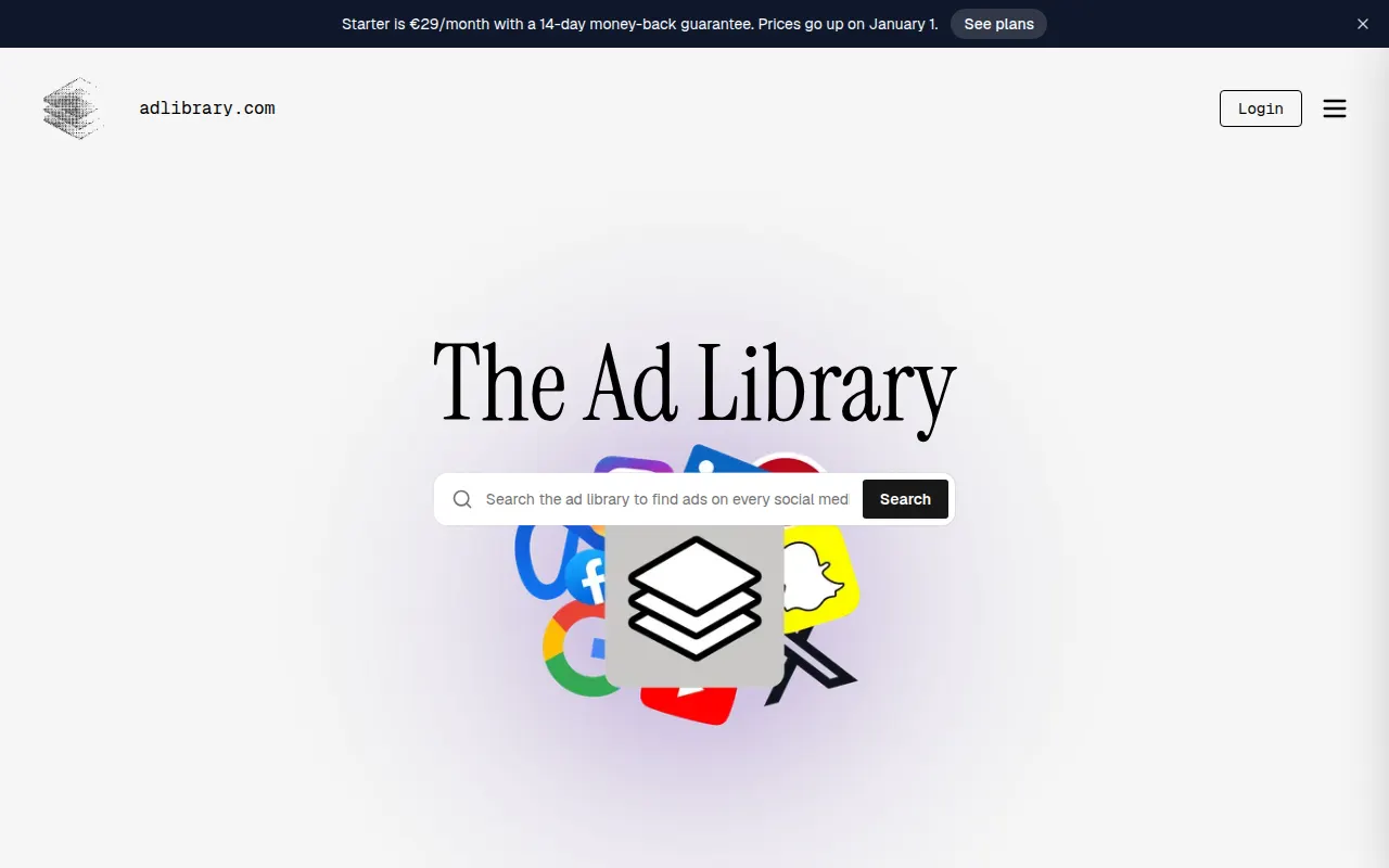 Homepage of adlibrary.com
