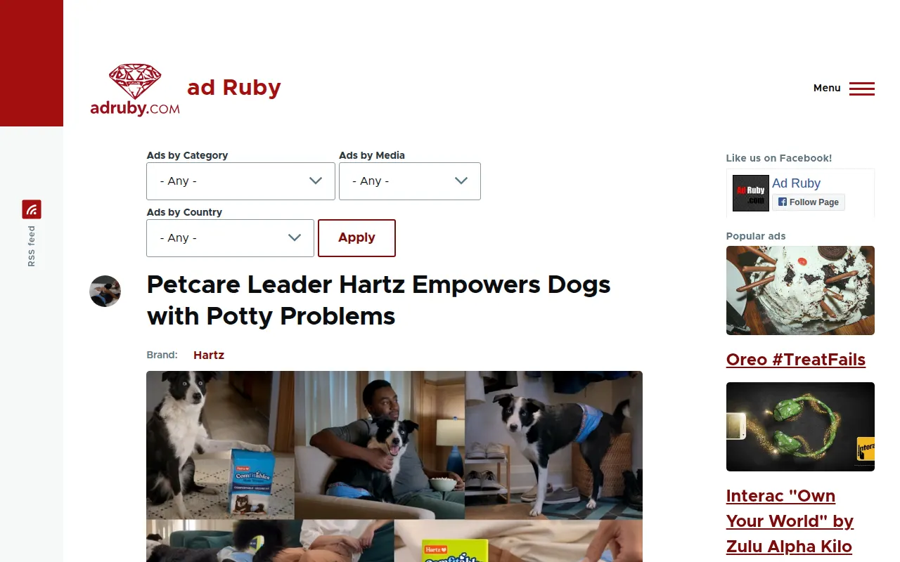 Homepage of adruby.com