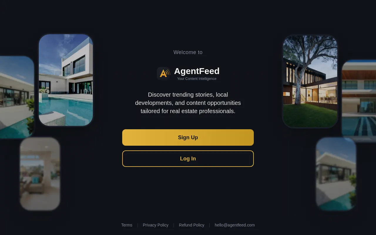 Homepage of agentfeed.app