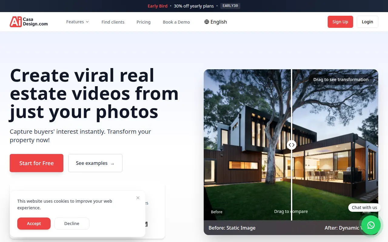 Homepage of aicasadesign.com
