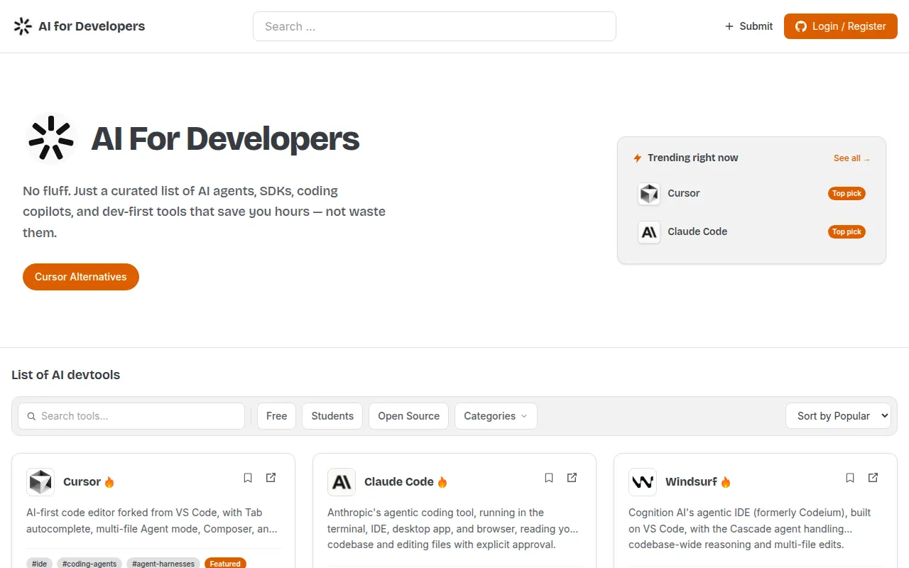 Homepage of aifordevelopers.org