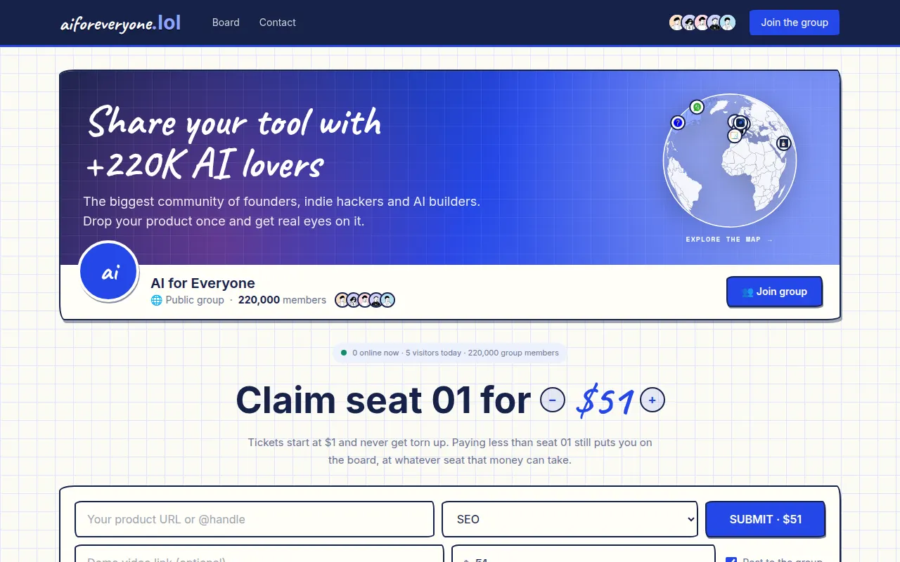 Homepage of aiforeveryone.lol