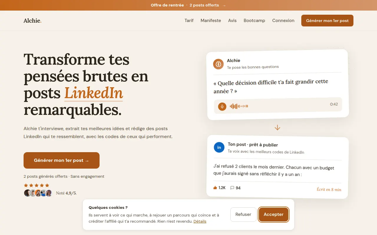 Homepage of alchie.fr