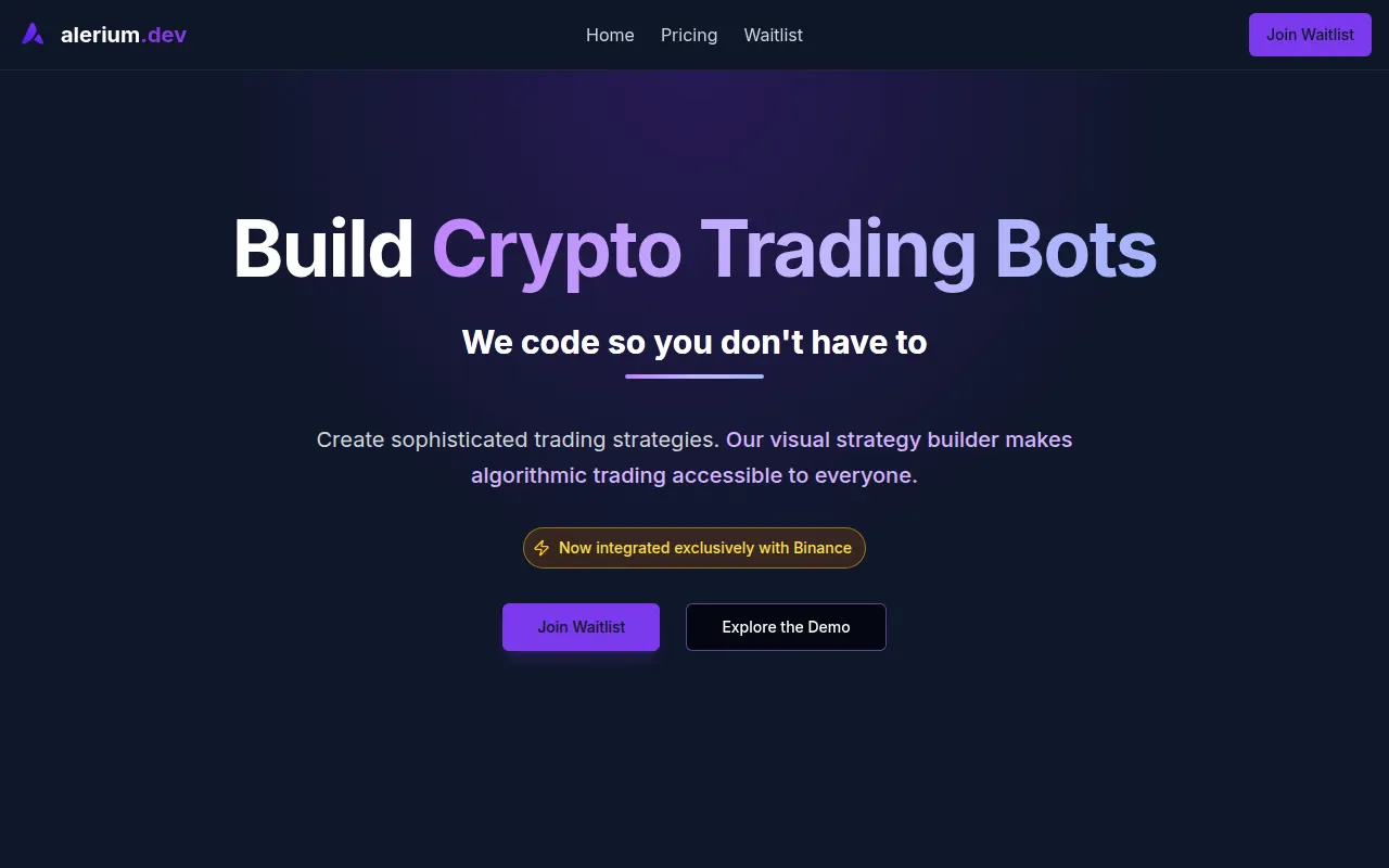 Homepage of alerium.dev