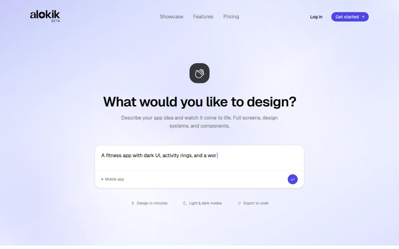 Homepage of alokik.ai
