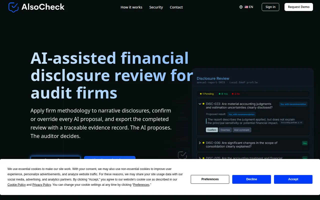 Homepage of alsocheck.com