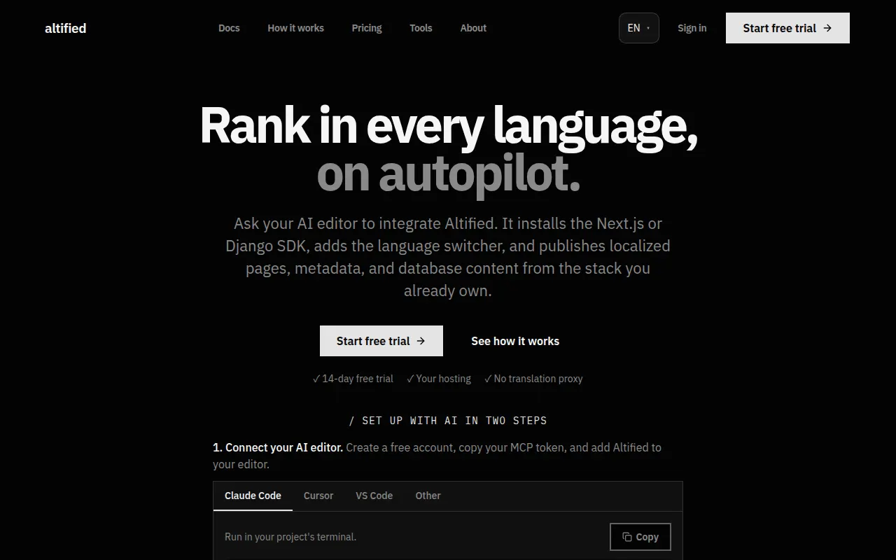 Homepage of altified.com