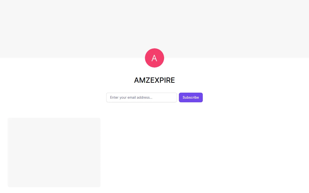 Homepage of amzexpire.com