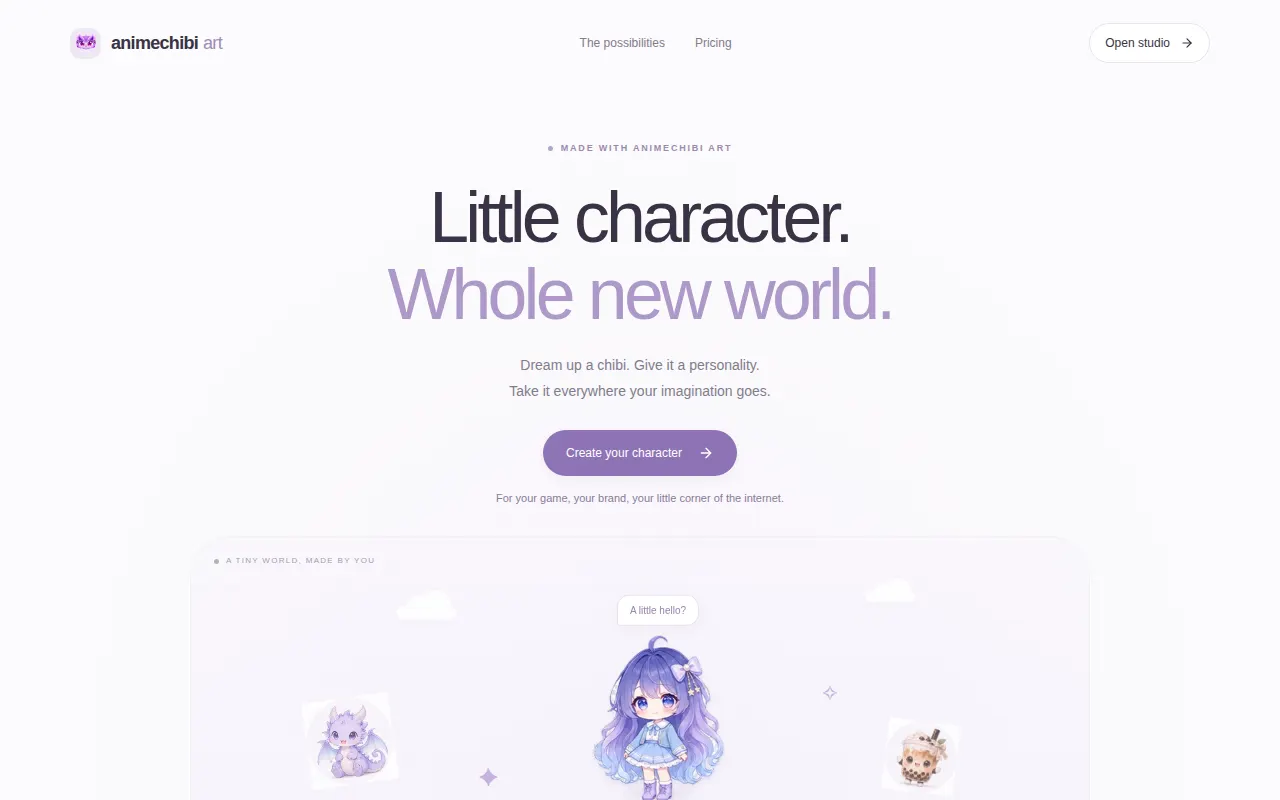 Homepage of animechibi.art