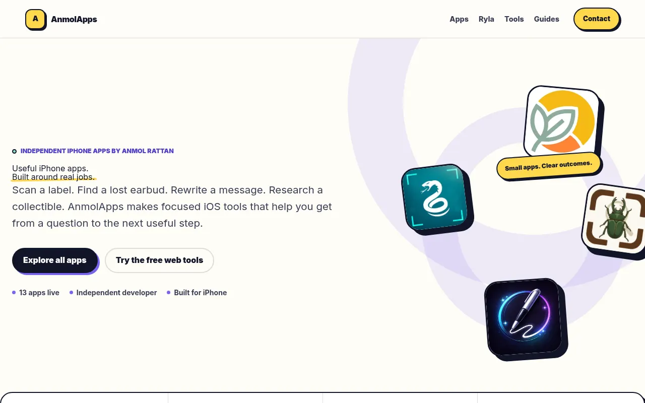 Homepage of anmolapps.com