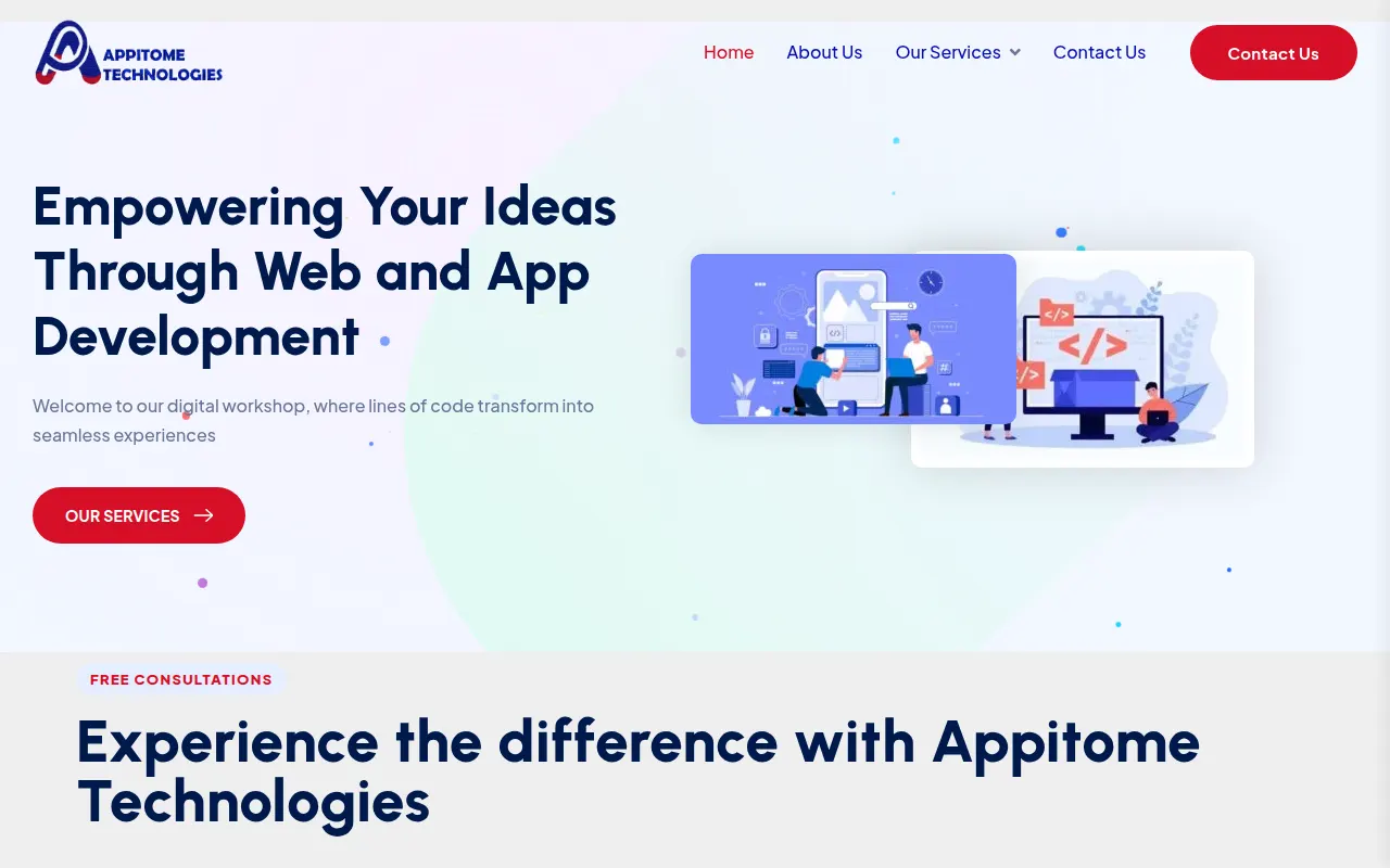 Homepage of appitometechnologies.com