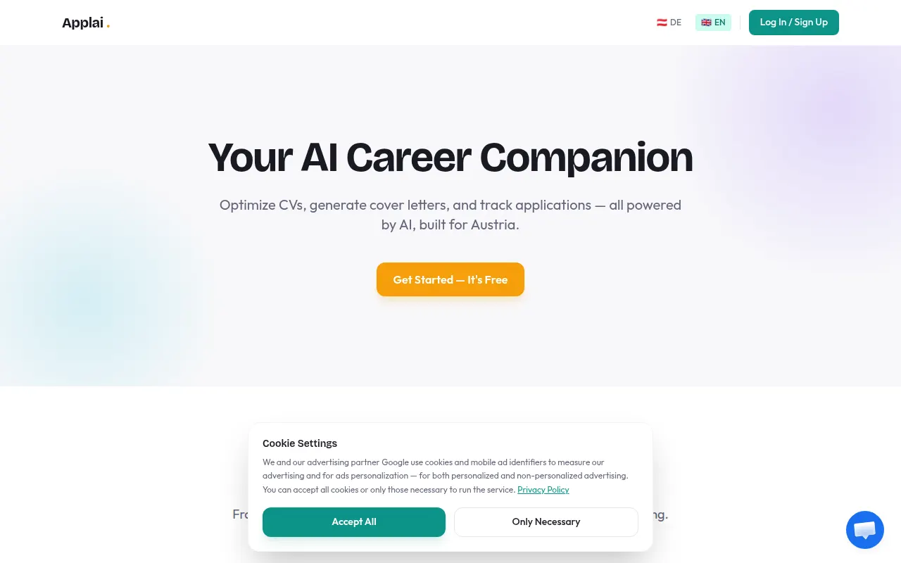 Homepage of applai.at
