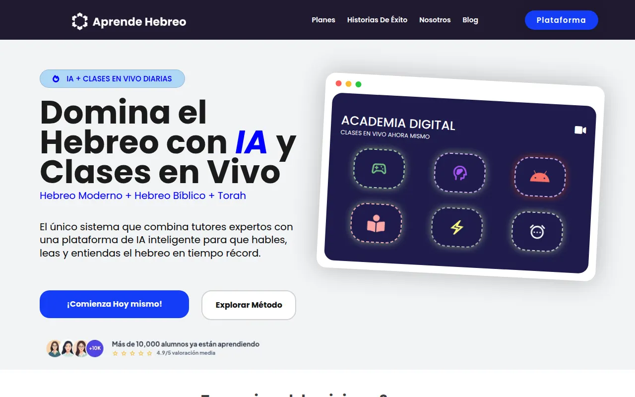 Homepage of aprendehebreo.com