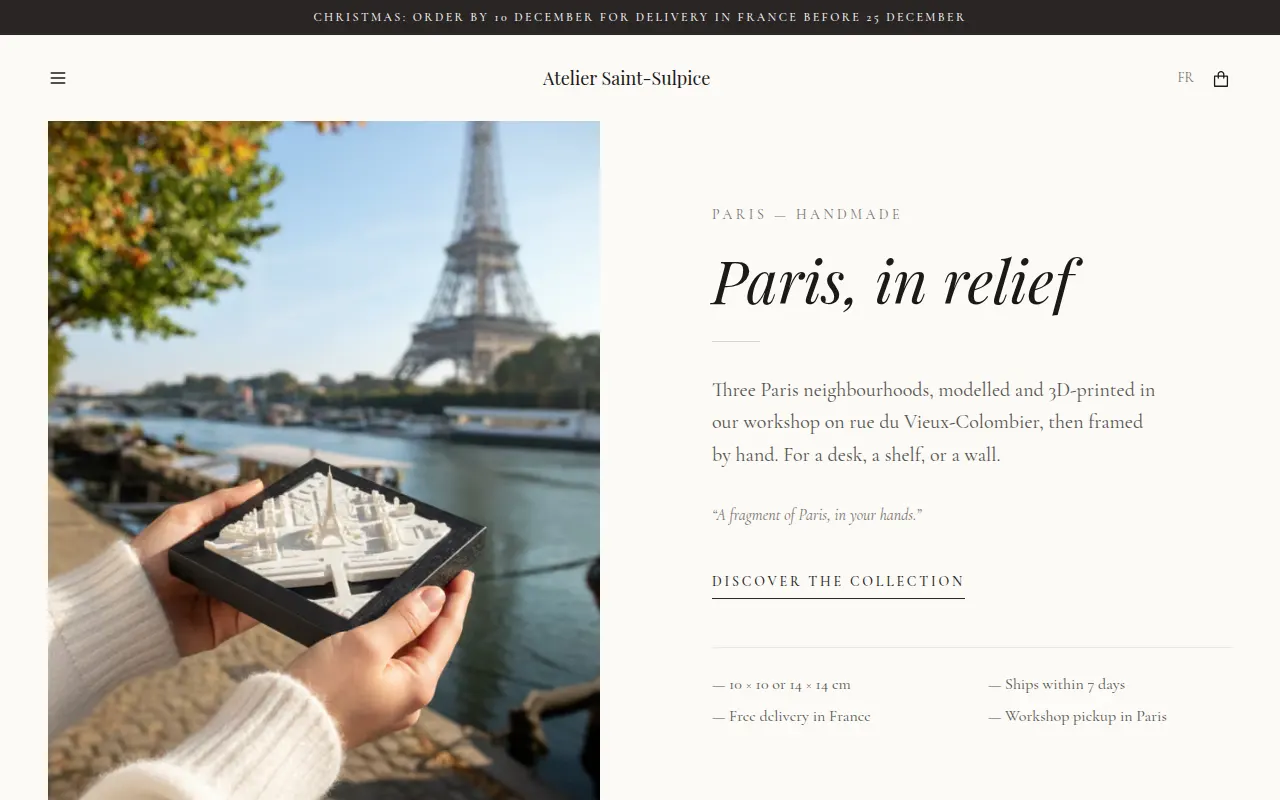 Homepage of atelier-saint-sulpice.com