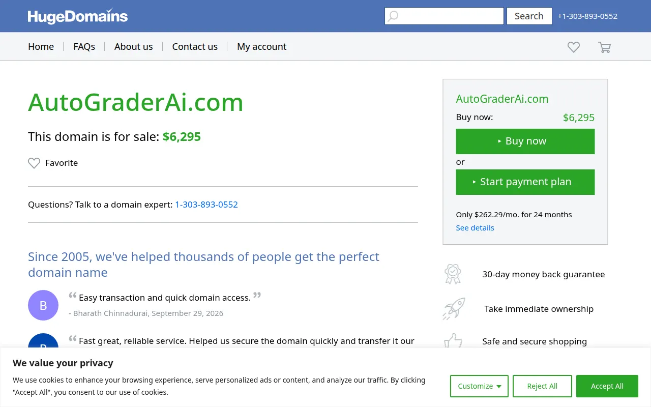 Homepage of autograderai.com