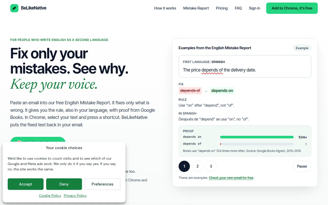 Homepage of belikenative.com