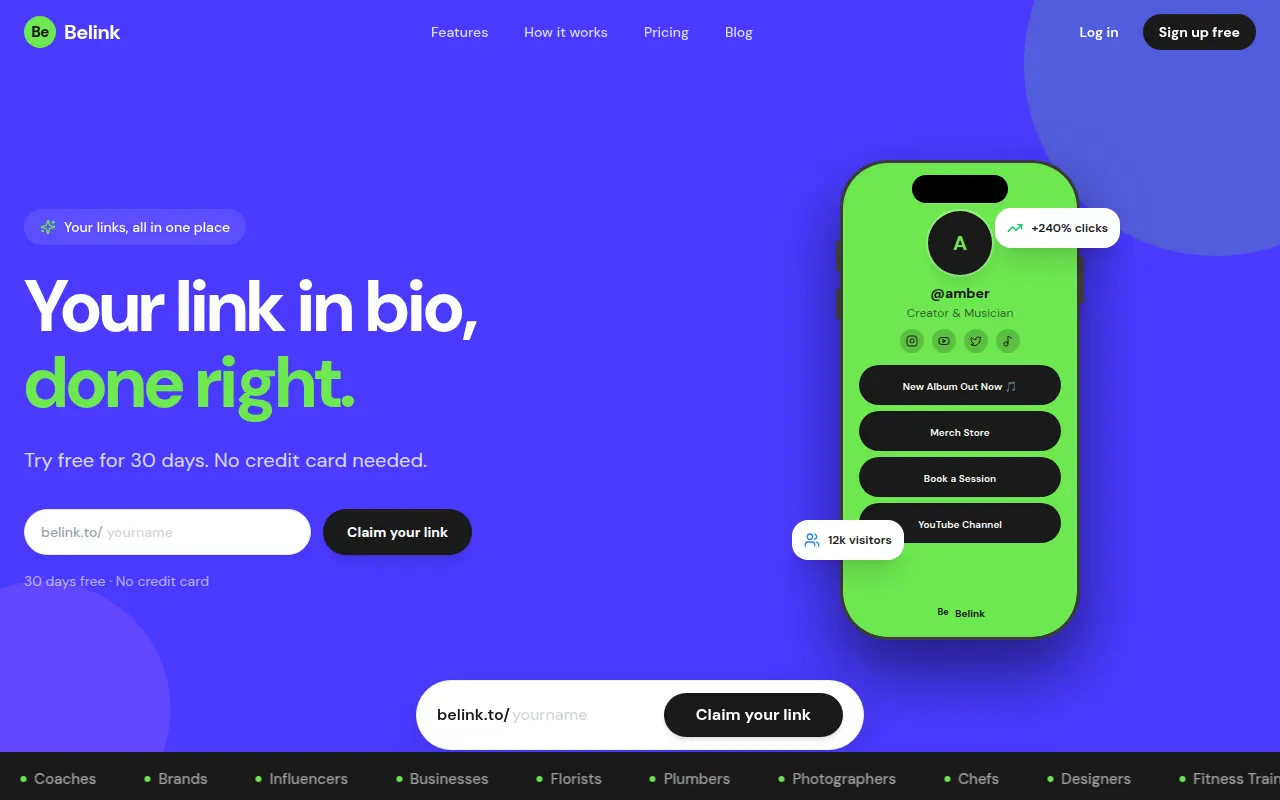 Homepage of belink.to
