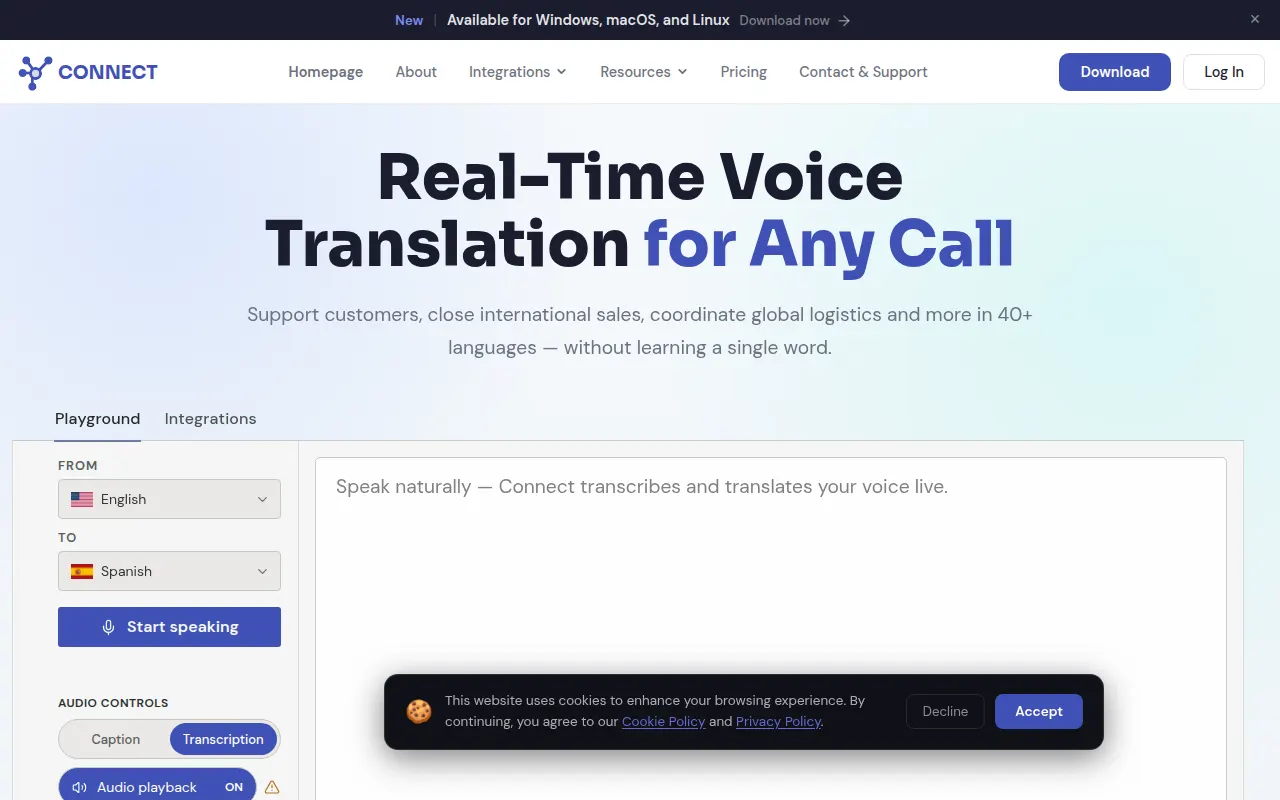 Homepage of belora-connect.com