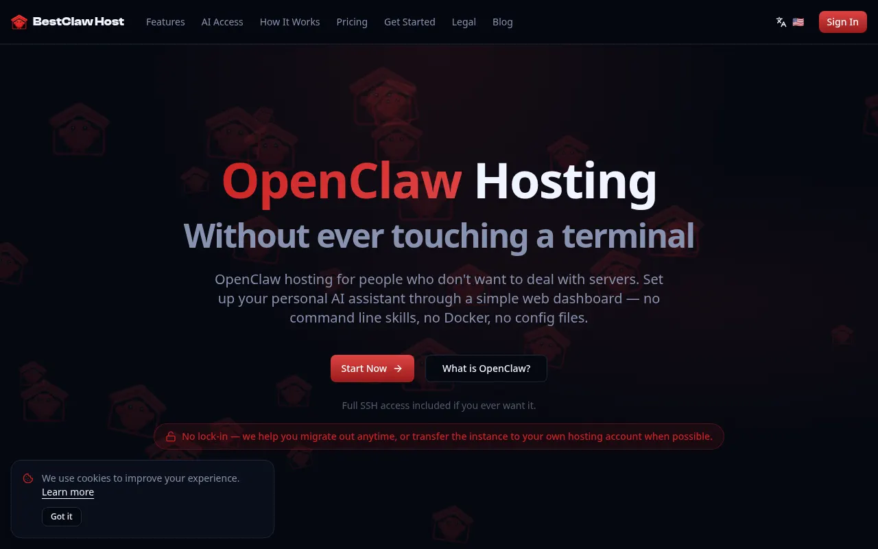 Homepage of bestclaw.host