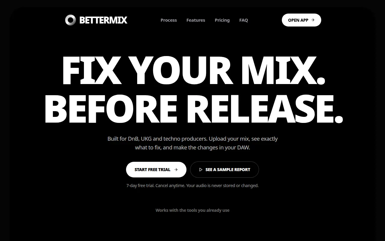 Homepage of bettermix.co