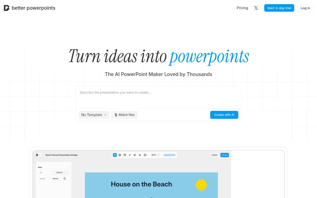 Homepage of betterpowerpoints.com