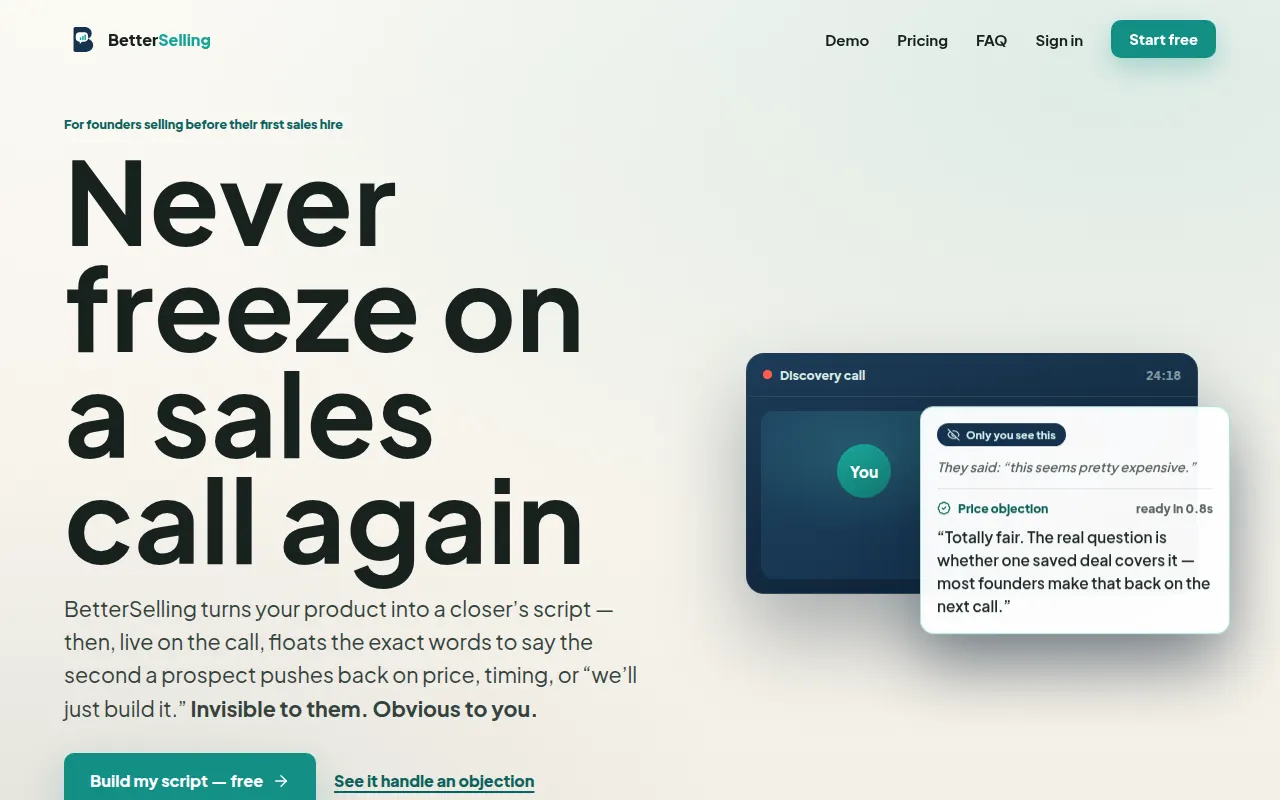 Homepage of betterselling.org
