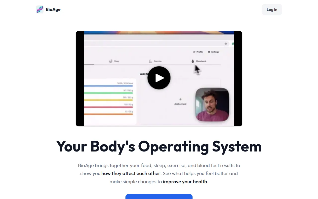 Homepage of bioa.ge