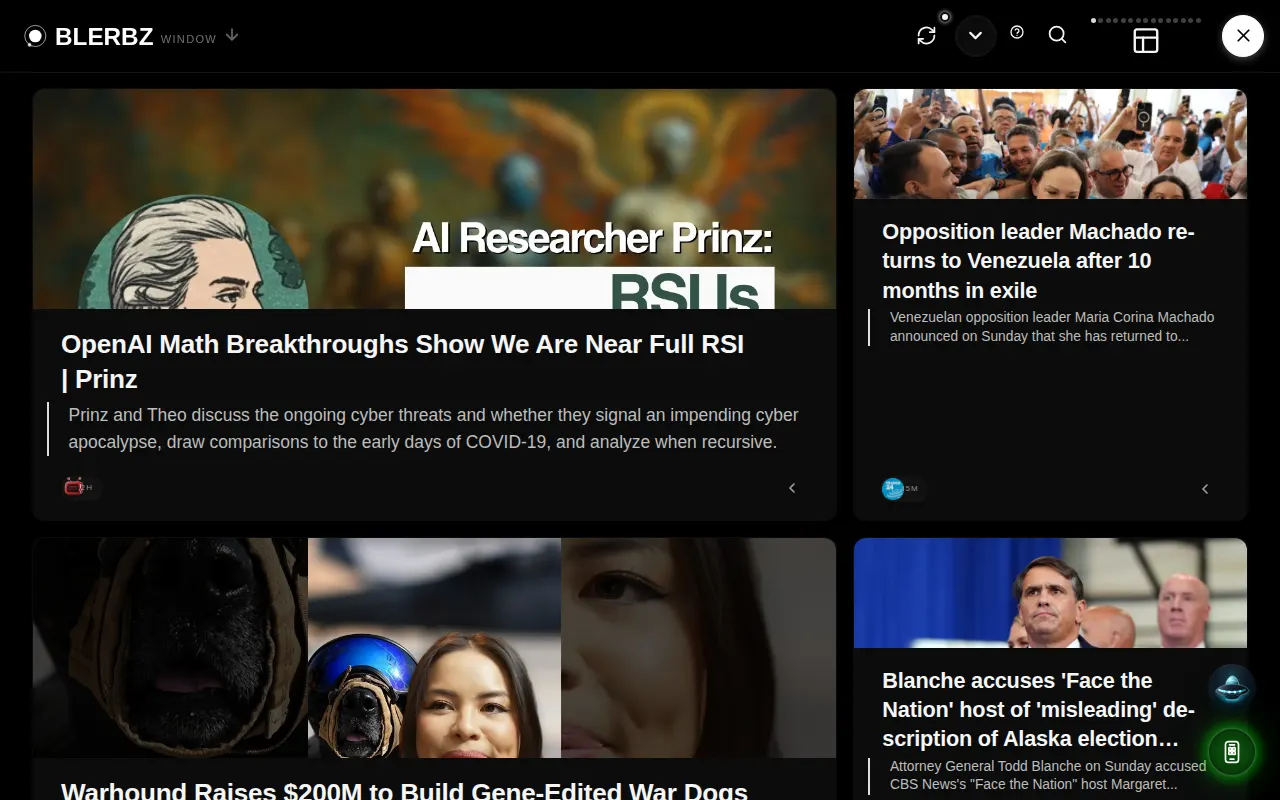 Homepage of blerbz.com