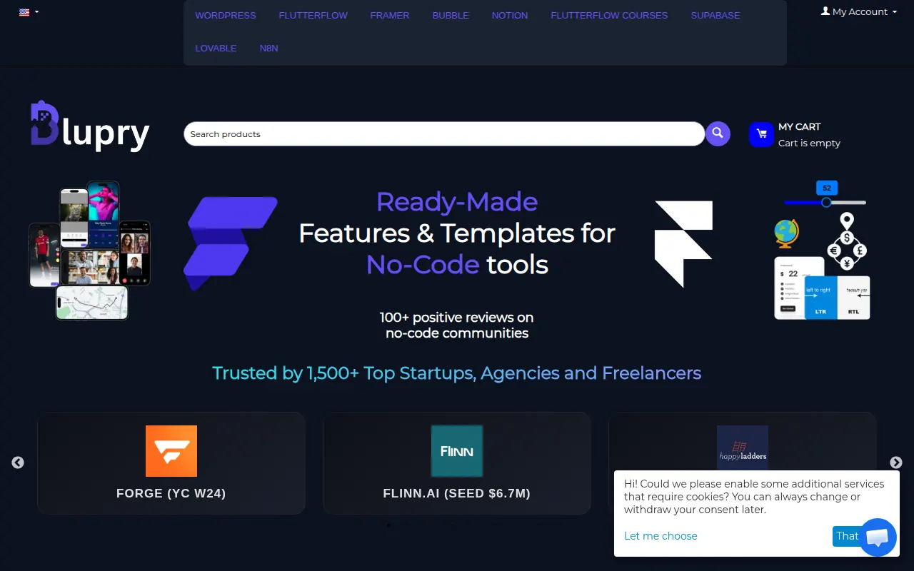 Homepage of blupry.io