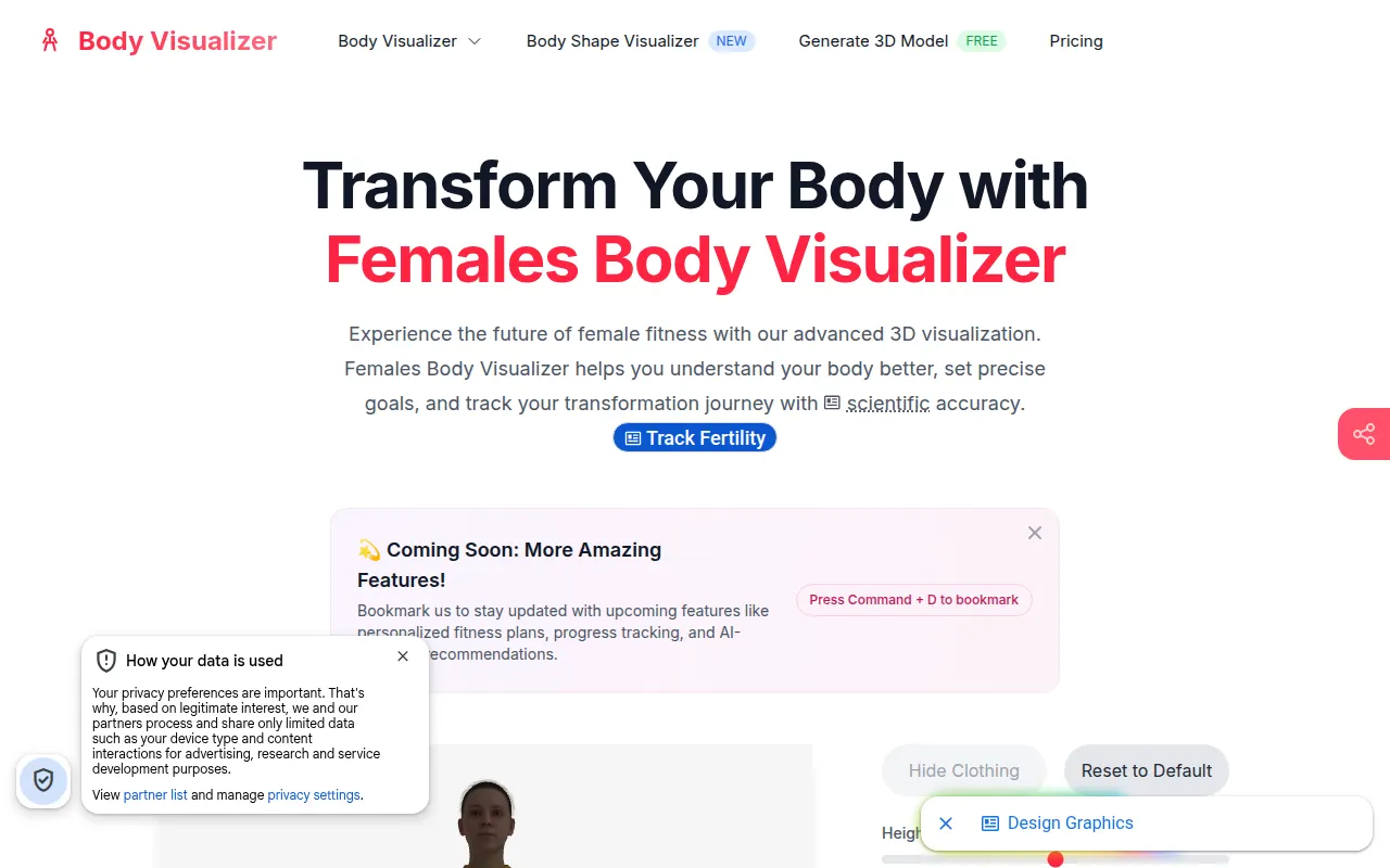 Homepage of bodyvisualizer.org