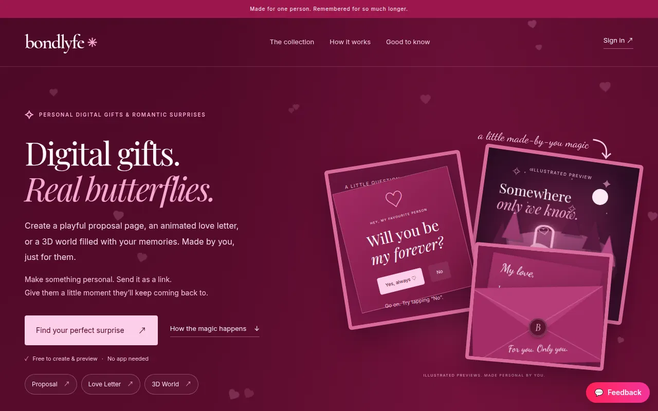 Homepage of bondlyfe.com
