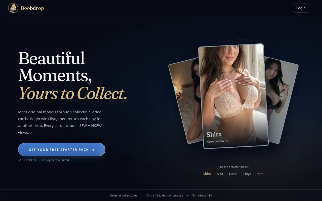 Homepage of boobdrop.com
