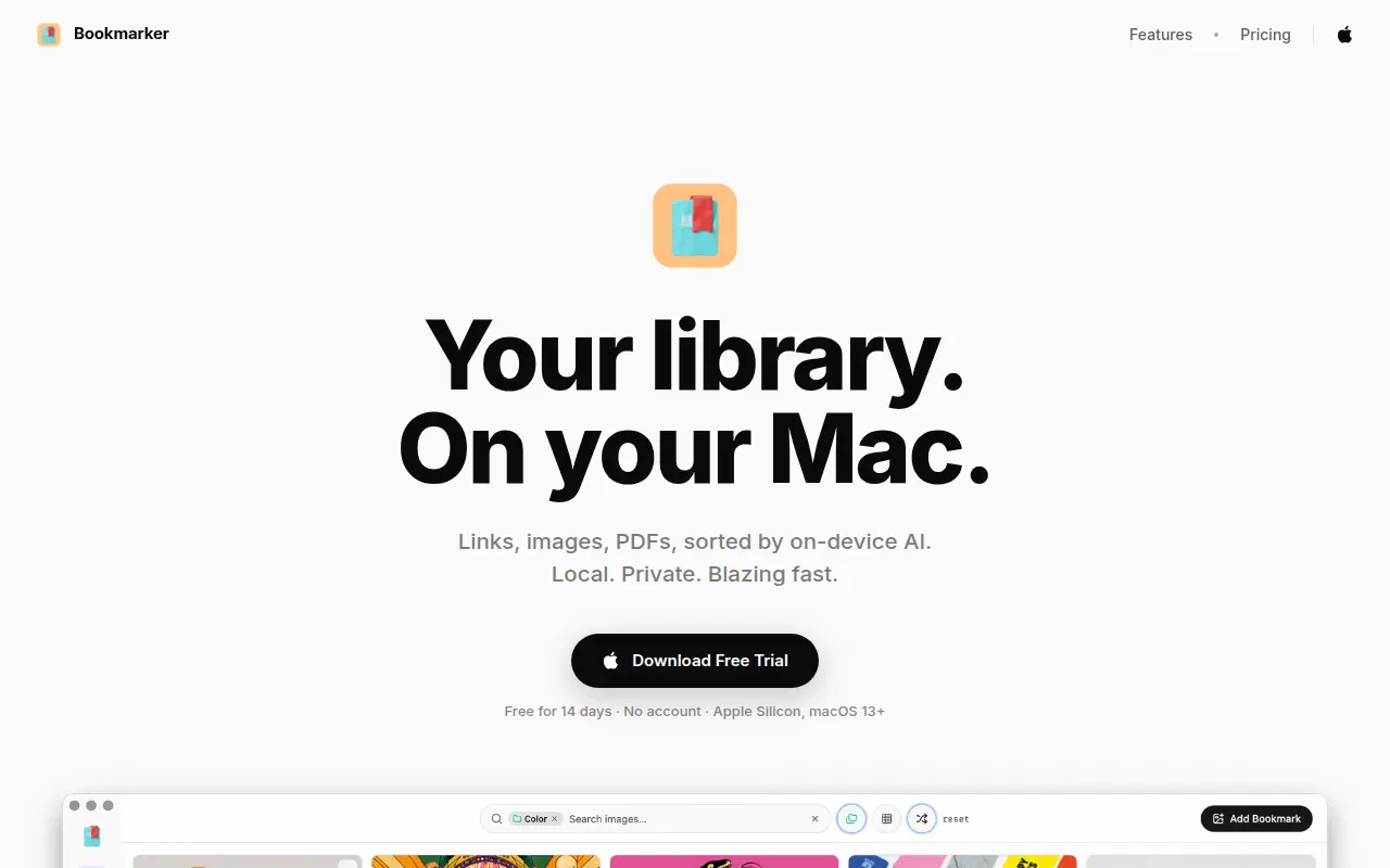 Homepage of bookmarker.cc
