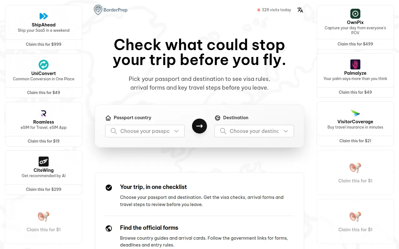 Homepage of borderprep.com