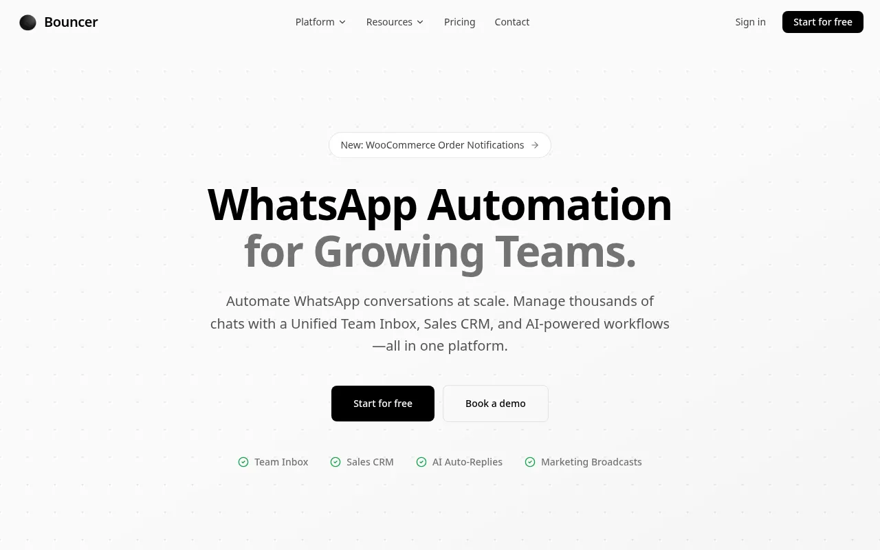Homepage of bouncer.my