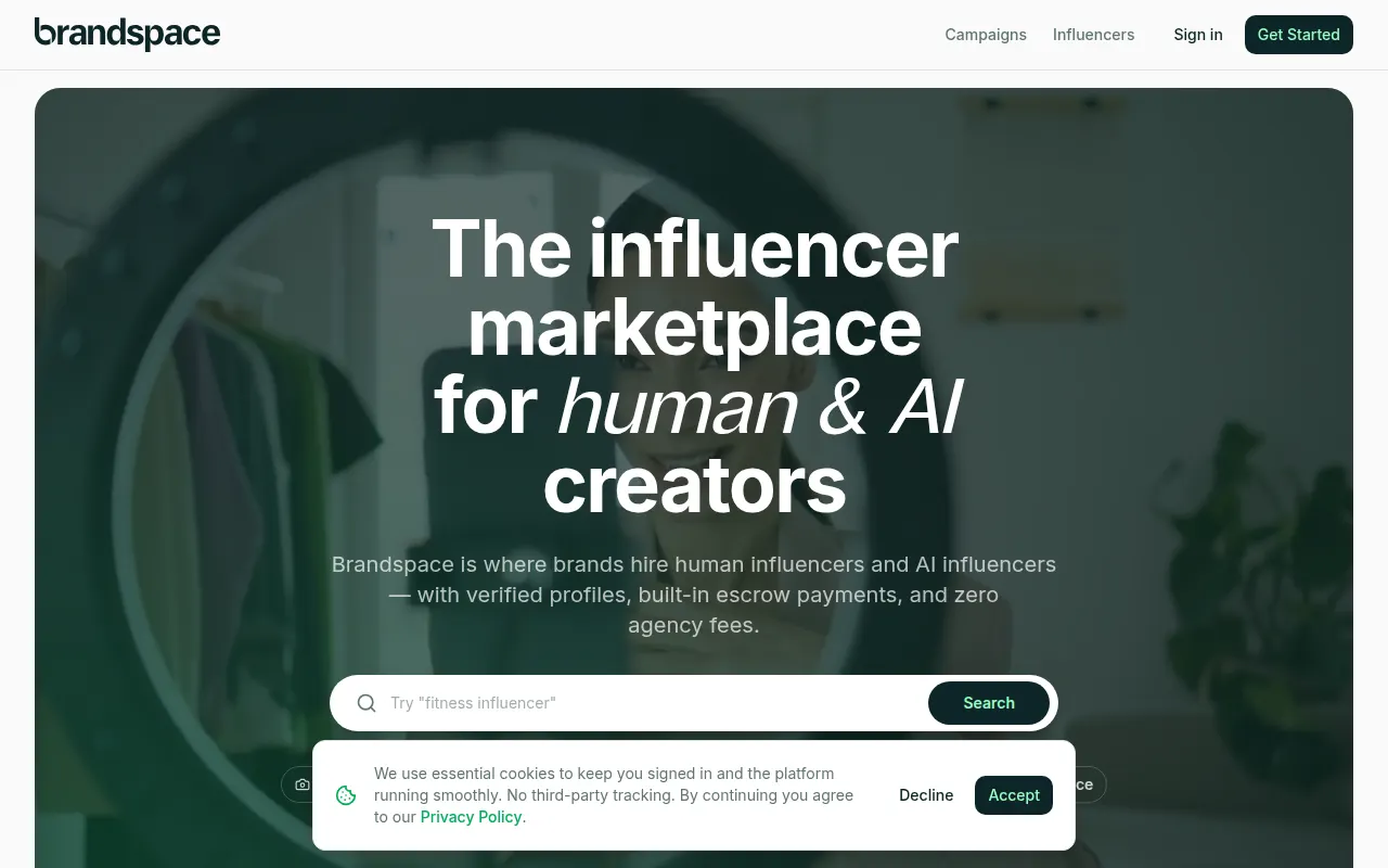 Homepage of brandspace.pro
