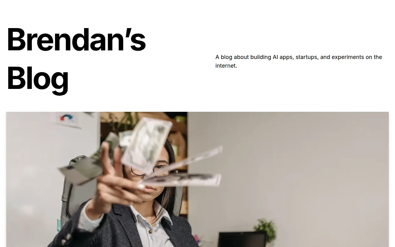 Homepage of brendansblog.xyz