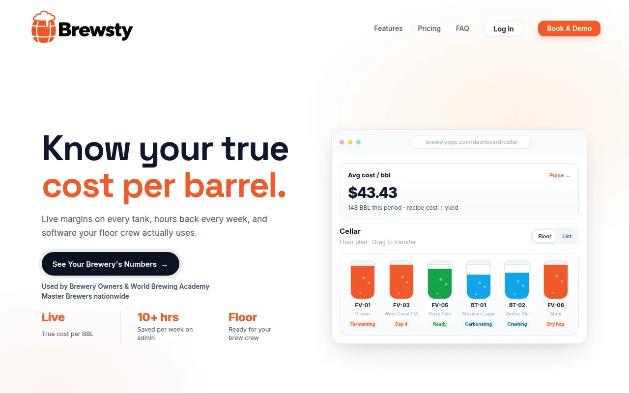 Homepage of brewstyapp.com