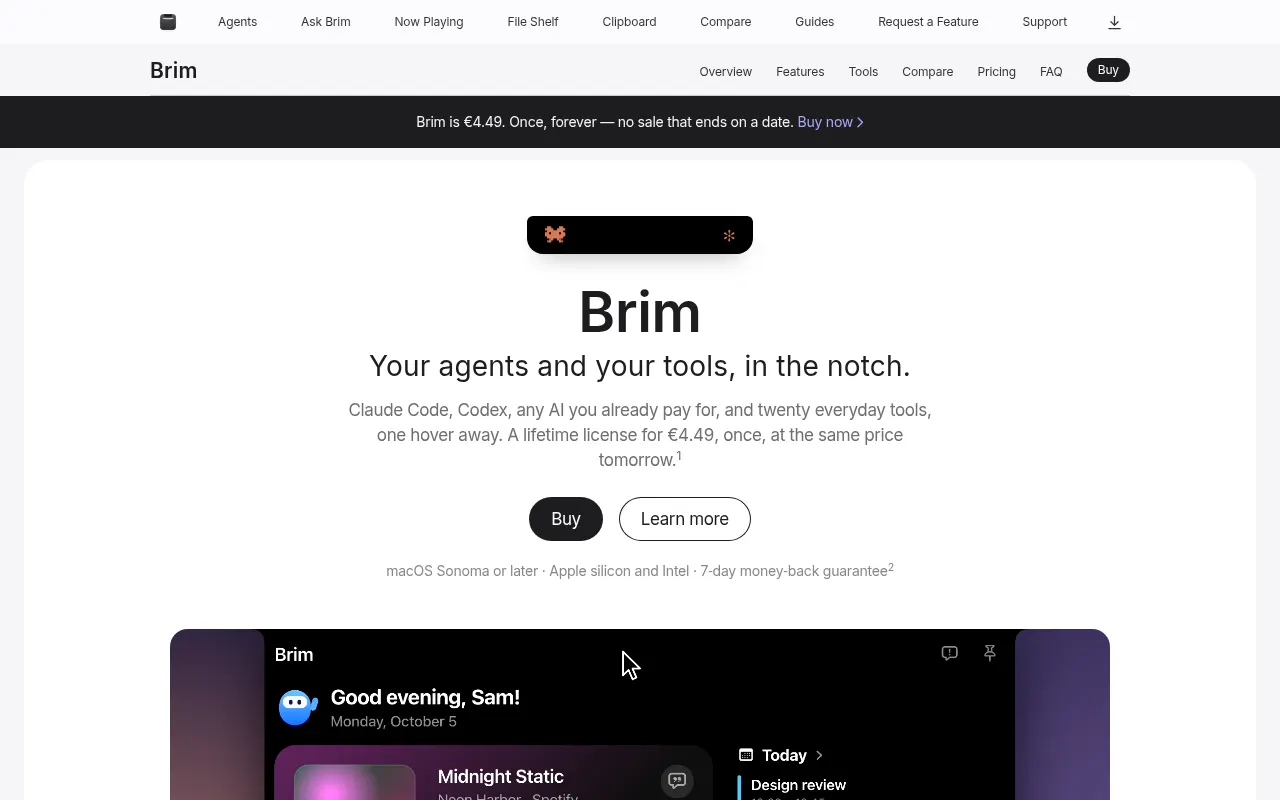 Homepage of brimnotch.com