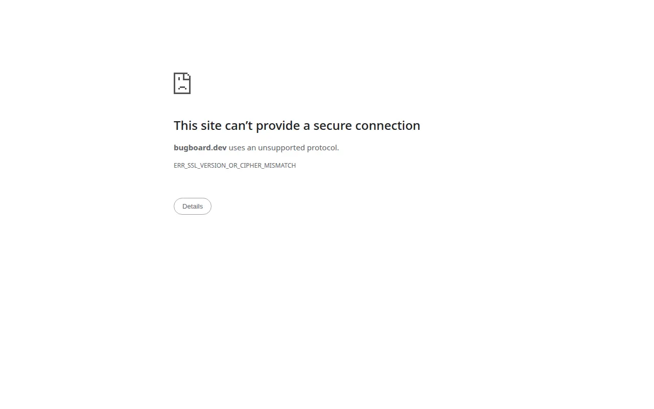Homepage of bugboard.dev