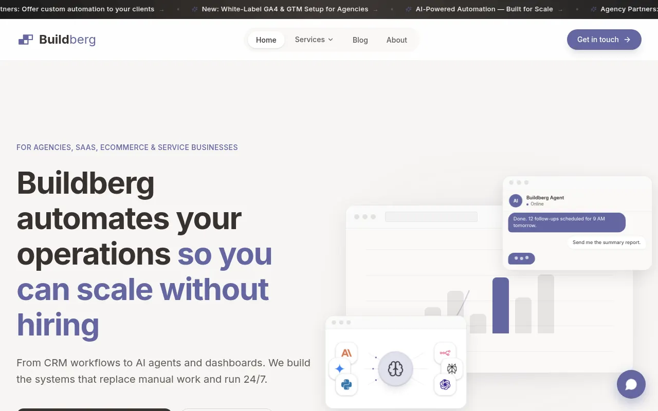 Homepage of buildberg.co