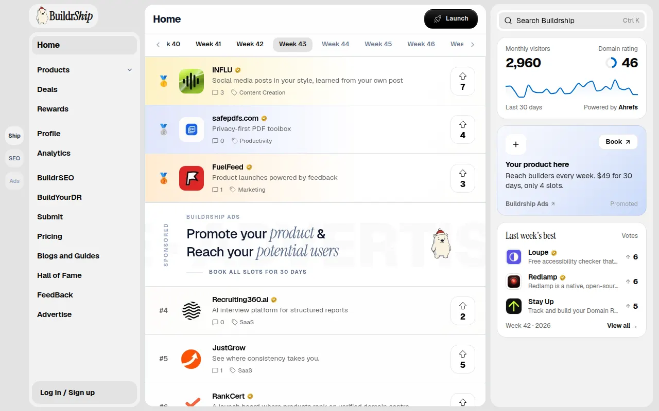 Homepage of buildrship.xyz