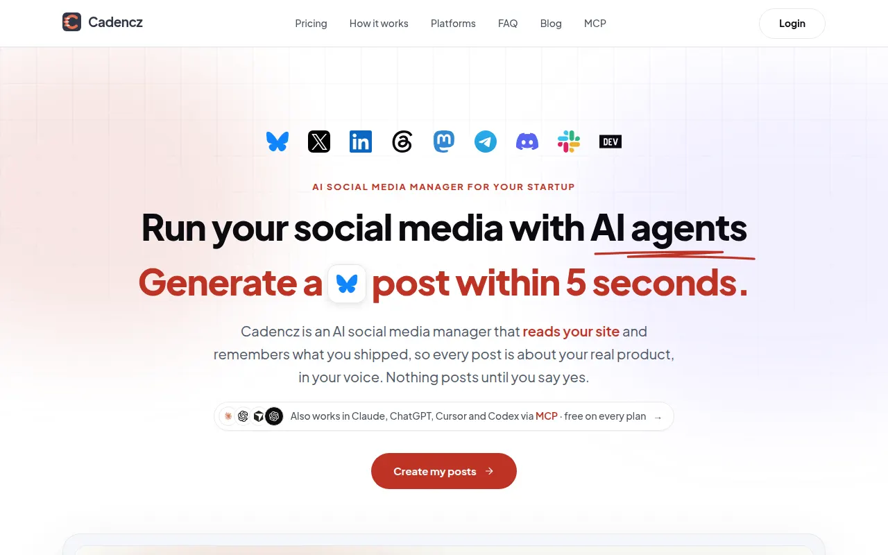 Homepage of cadencz.com