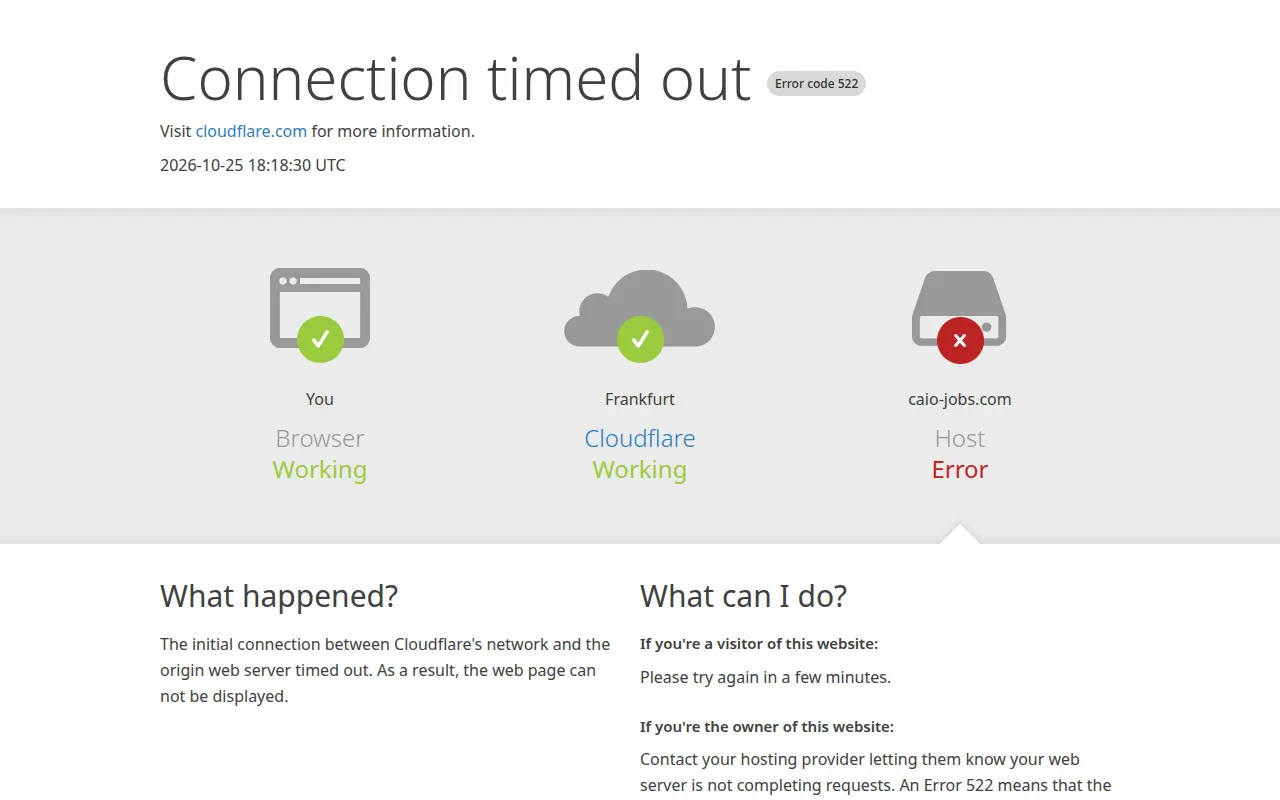 Homepage of caio-jobs.com