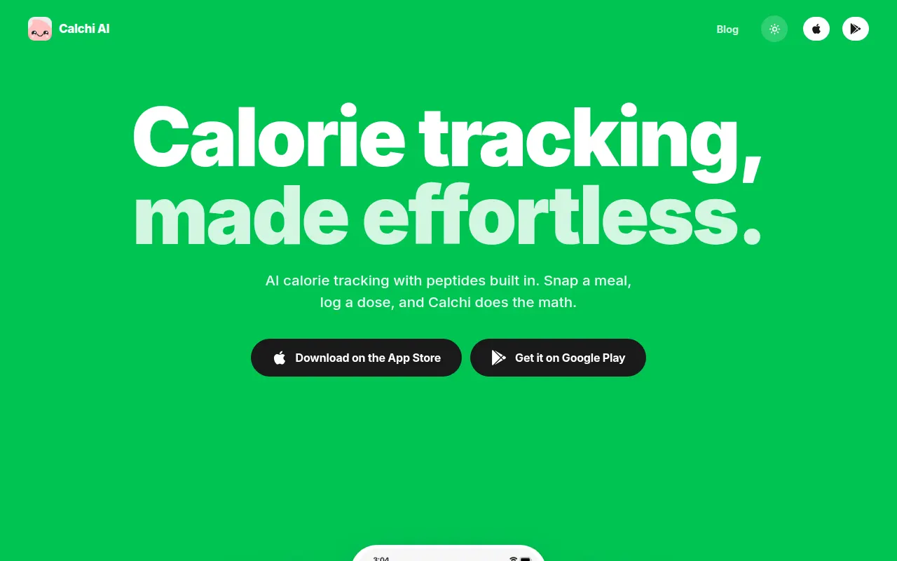 Homepage of calchi.ai